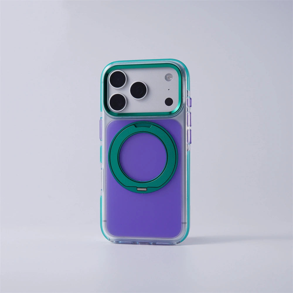 Shockproof MagSafe Case with 360° Rotatable Ring Stand for iPhone 18 Series