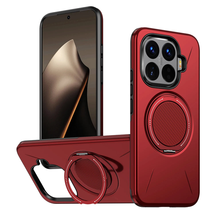 Heavy-Duty TPU and Hard PC Case with Ring Holder for Xiaomi 15T / 15T Pro