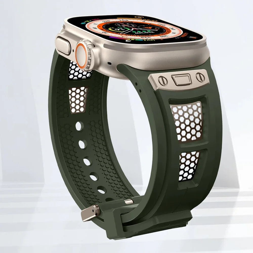 Perforated Mesh Sport Strap with Quick-Release Connector for Apple Watch