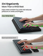 Dual-Angle Keyboard Riser With Quilted Wrist Pad