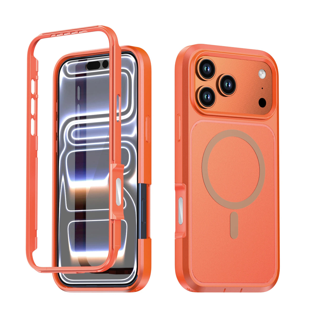 Transparent MagSafe Case with Shock-Absorbing Bumper Frame for iPhone 18 Series