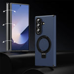 Samsung Galaxy Z Fold 6 Leather Case with Magnetic Holder and Screen Protector