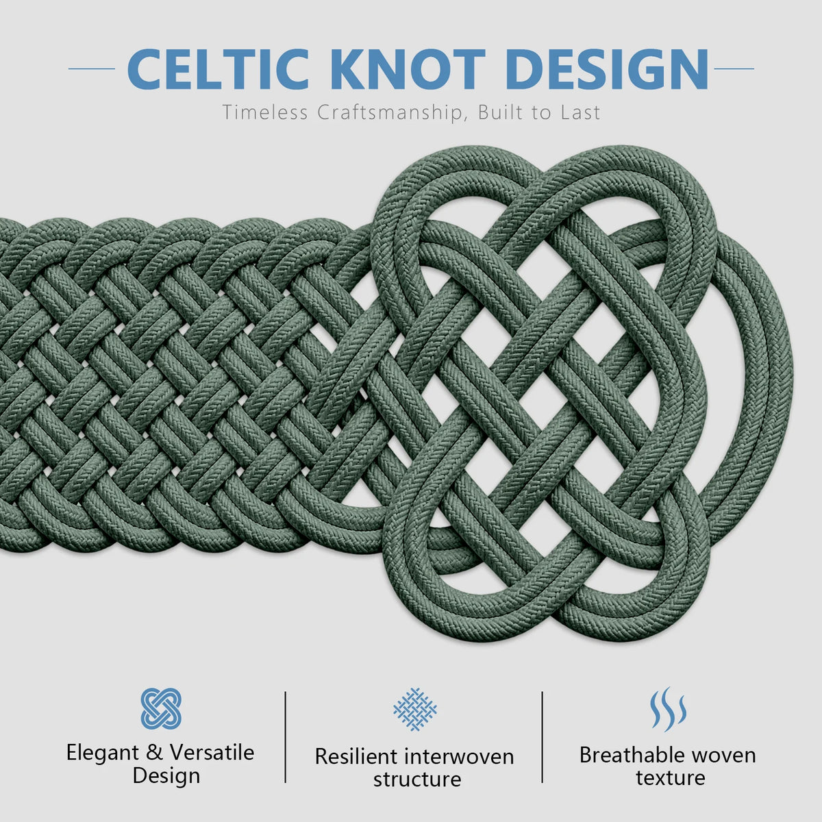 Breathable Woven Nylon Band with Magnetic Snap Closure for Apple Watch