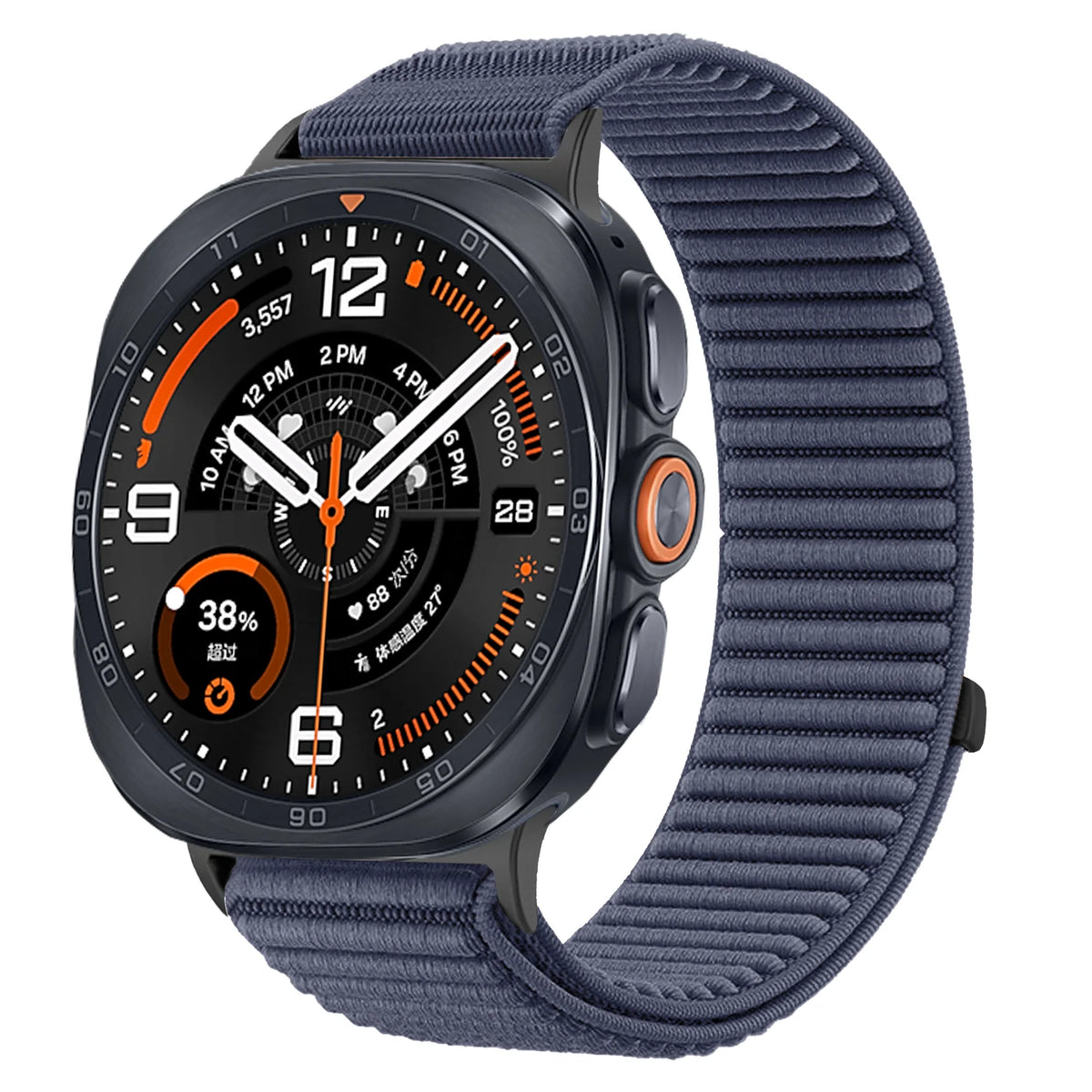 Breathable Ribbed Nylon Watch Strap for Samsung Galaxy Watch Ultra 2