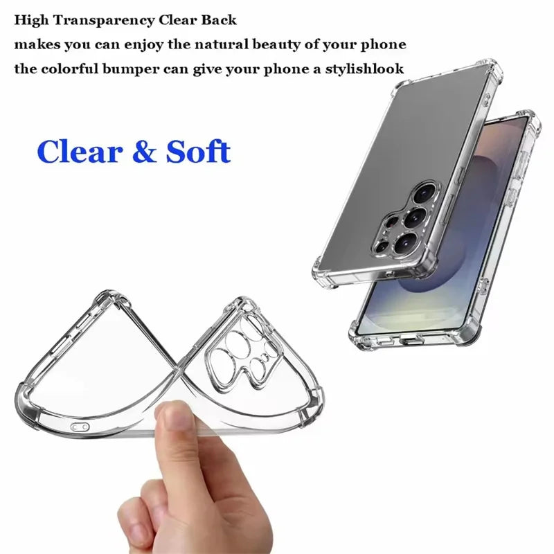 Shockproof Soft Transparent Case for Samsung Galaxy S26 Series