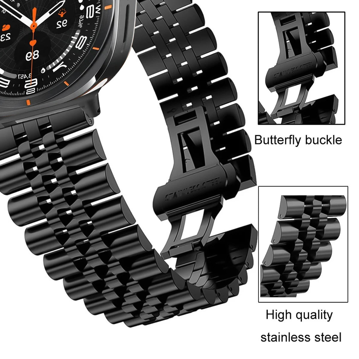 Quick Fit Stainless Steel Strap for Samsung Galaxy Watch Ultra