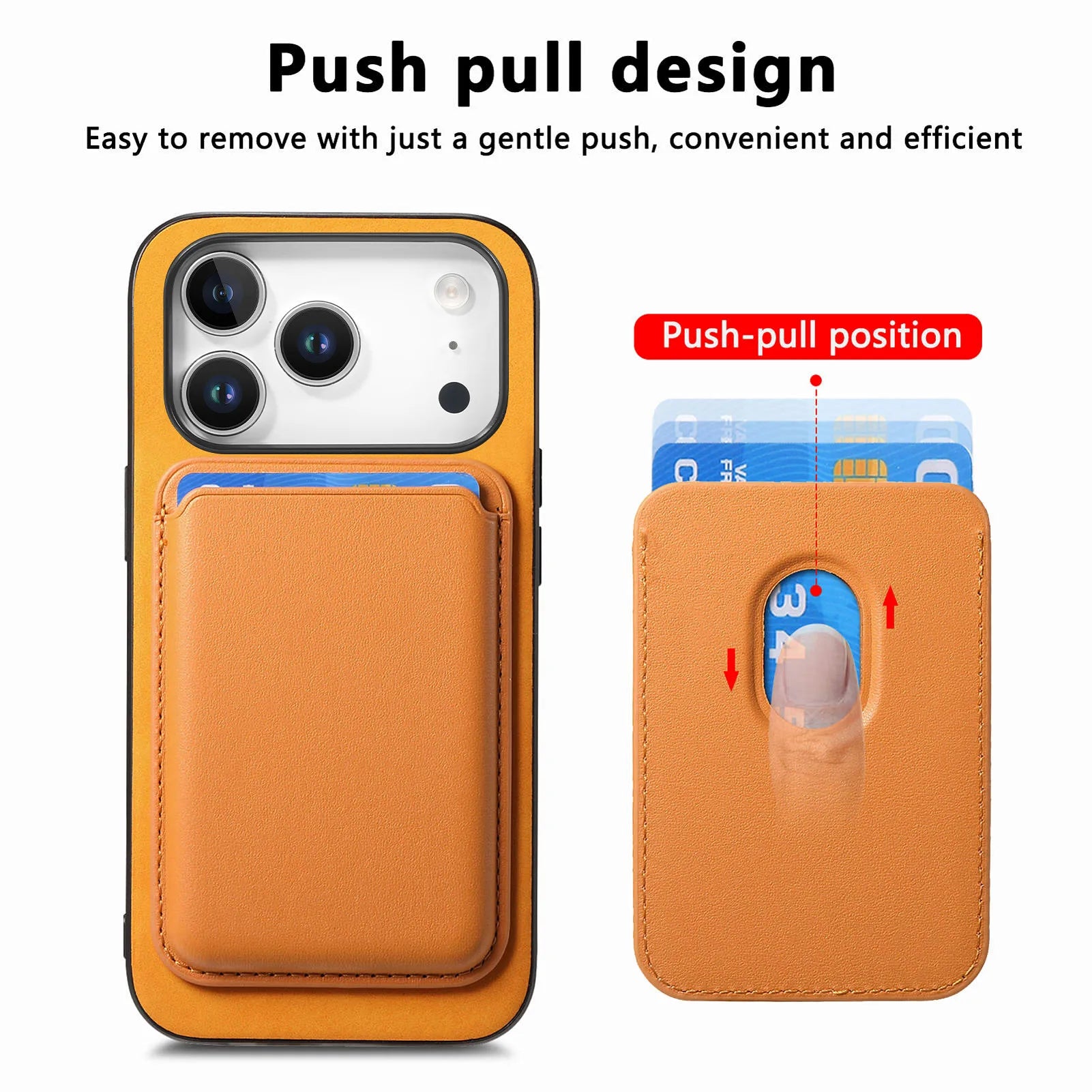 Premium 2-in-1 MagSafe Leather Wallet Case with Card Slot for iPhone 17 Series