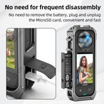 Aluminum Alloy Frame Case with Cold Shoe Mount for Insta360 X5