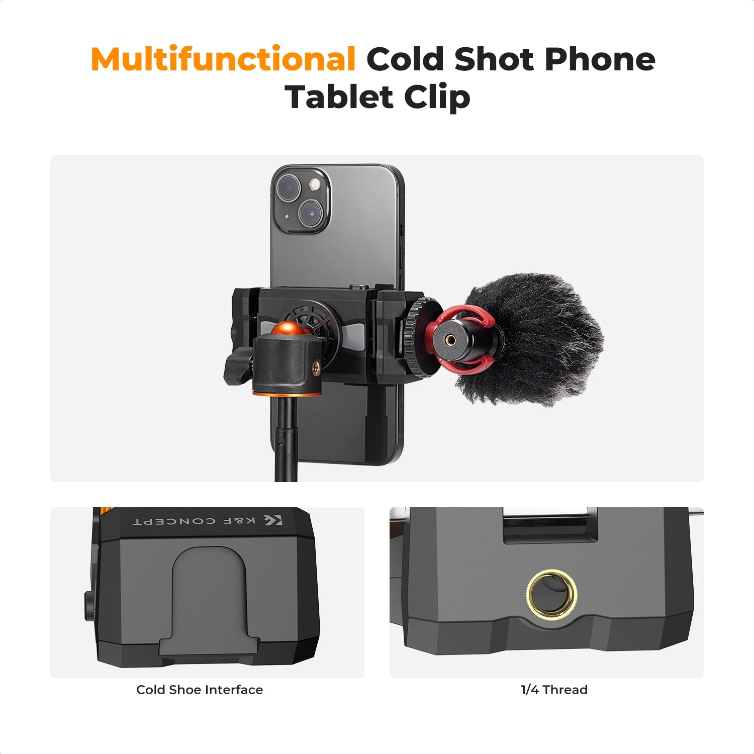 K&F CONCEPT Universal Tripod Mount Adapter for Tablets and Smartphones