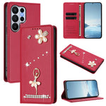 Diamond Pattern Leather Flip Wallet Case with Card Slots for Samsung Galaxy S26 Series