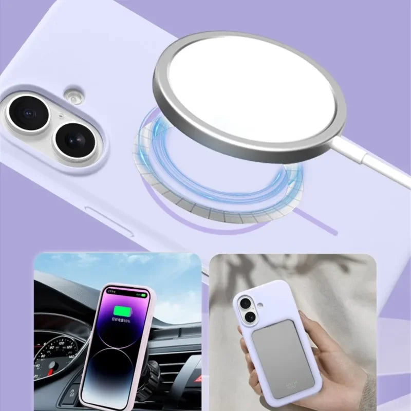 Soft Liquid Silicone MagSafe-Compatible Case for iPhone 16 Series