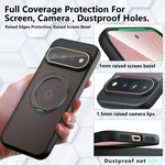Frosted Matte Translucent Case with 360° Rotating Ring Stand for Google Pixel 11 Series
