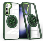 Crystal Clear Magnetic Case with Ring Stand for Samsung Galaxy S24 Series