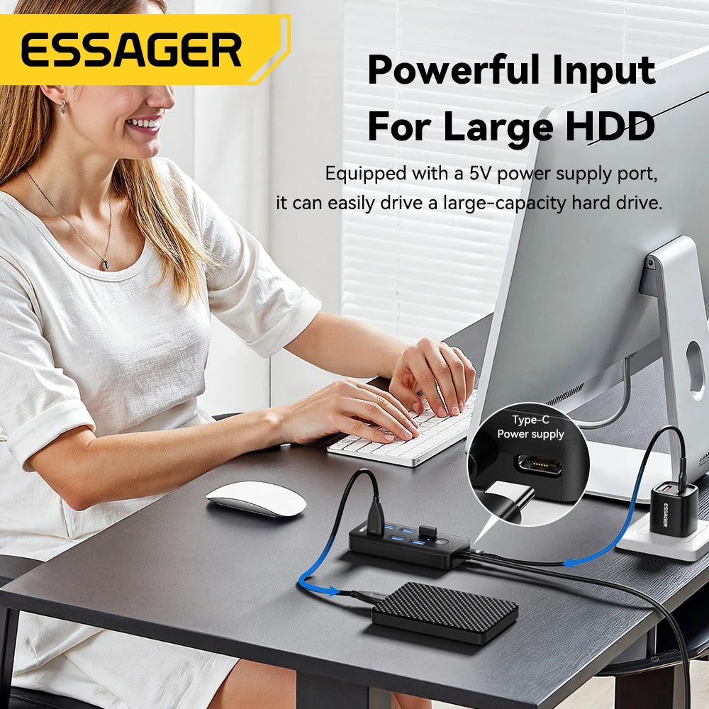 Essager 7-Port USB 3.0 Hub
