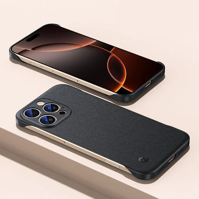Sandstone Frameless Slim Matte Hard PC Case for iPhone 16 Series