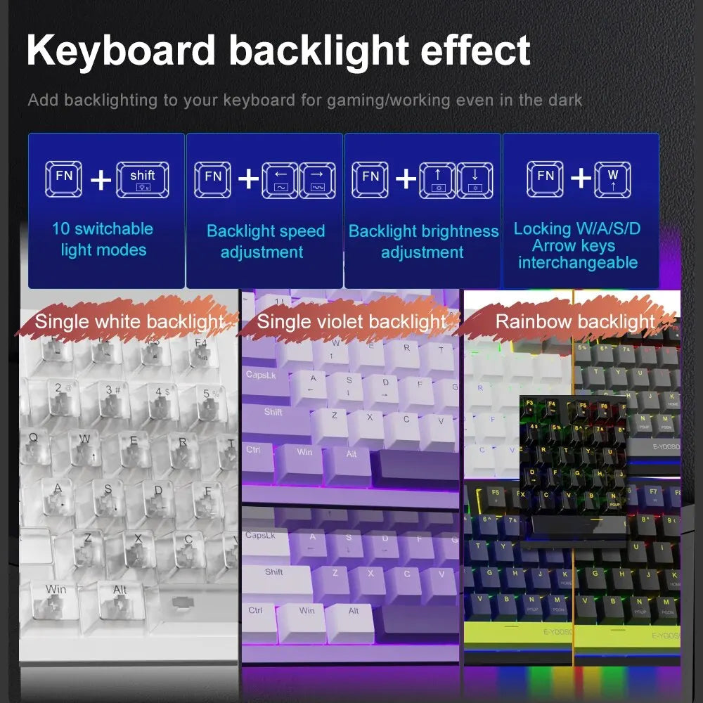Z94 E-YOOSO Z94 Gaming Keyboard | Compact & Durable Performance – Devicean