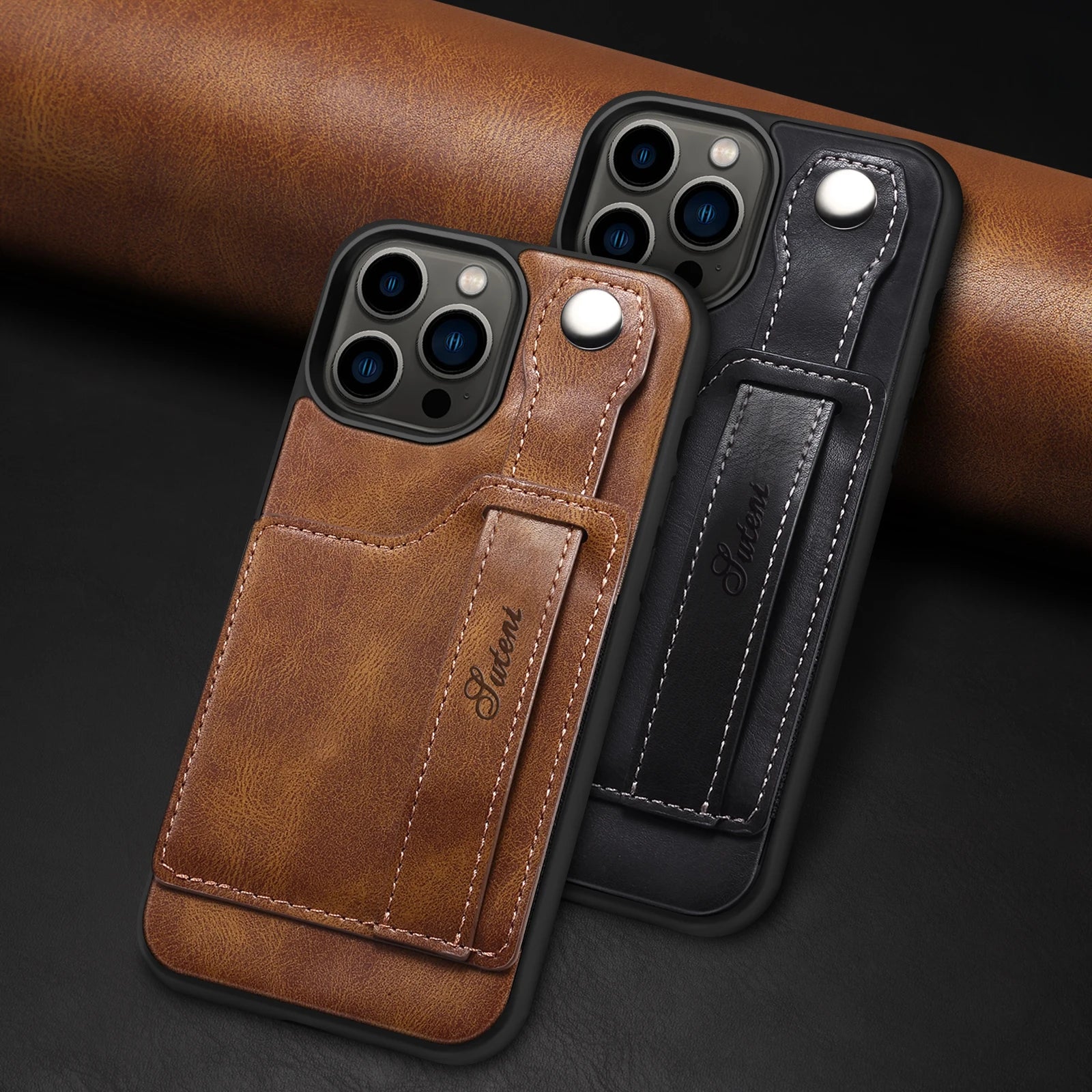 Premium Leather Wallet Case with Card Slot for iPhone 15 Series