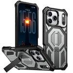 Heavy Duty Armor MagSafe Case with Metal Kickstand for iPhone 17 Series