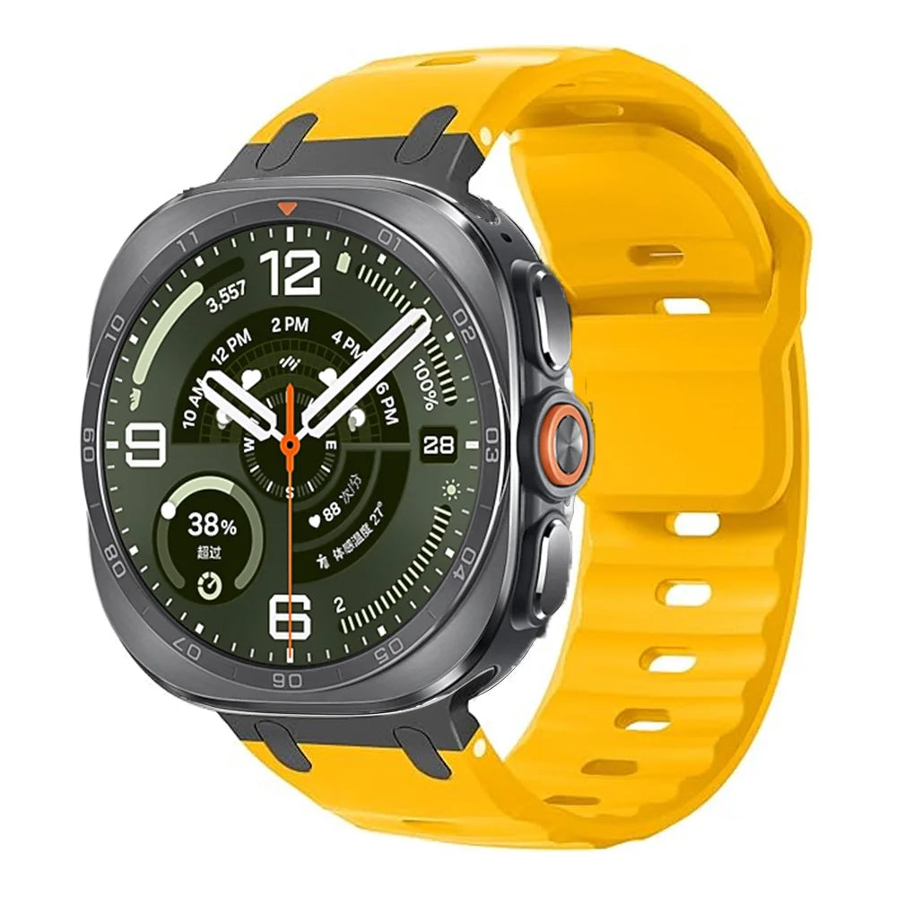 Perforated Silicone Watch Band for Samsung Galaxy Watch Ultra 2