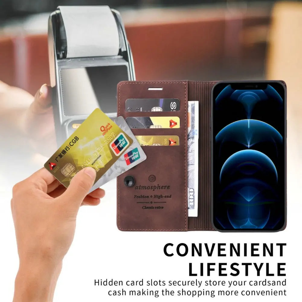 Premium Leather Wallet Case for iPhone 17 Series