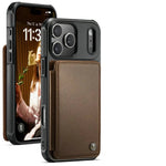 Protective Leather Back Wallet Case with RFID Shield for iPhone 17 Series