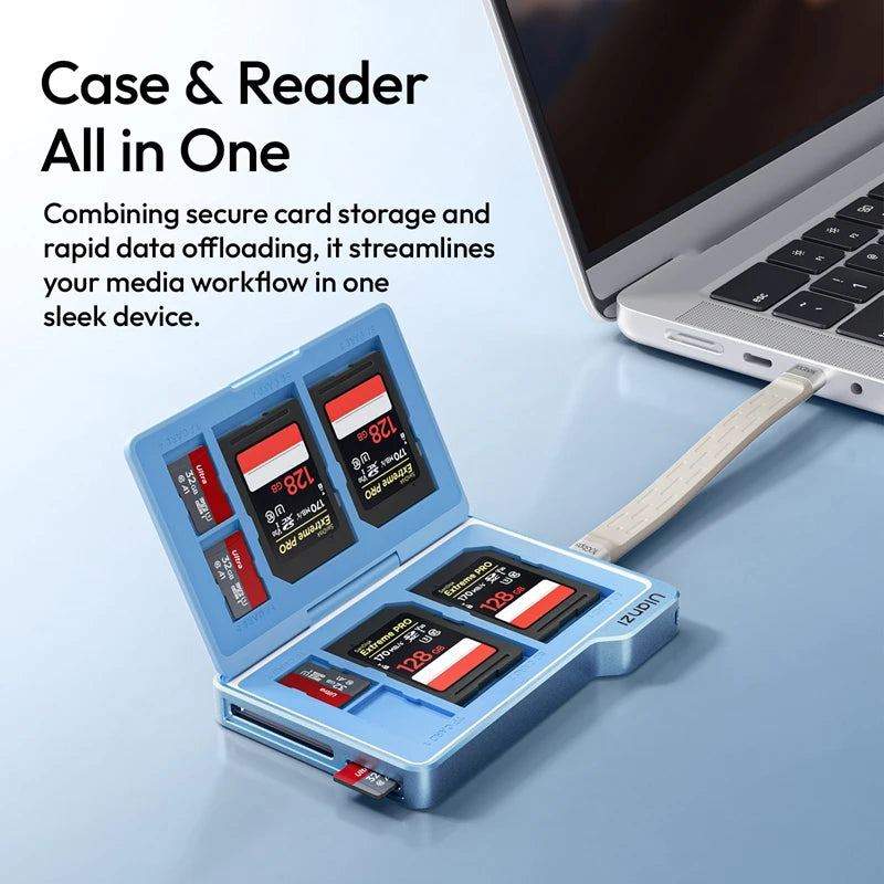 Ulanzi DC01 2-in-1 Memory Card Case with Dual-Slot Card Reader