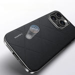 Premium Plain Leather + PC Case for iPhone 15 Series