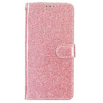Glitter Magnetic Cards Slot Leather Wallet Case For iPhone 17 Series