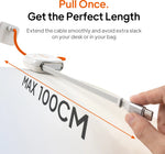 CABLETIME 100W Magnetic Retractable USB-C Cable