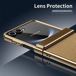 Luxury Diamond Pattern Leather Case with Screen Protector for Samsung Galaxy Z Flip 8