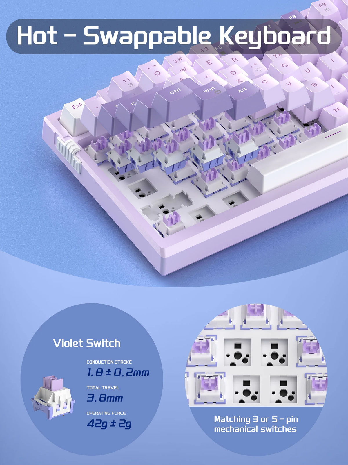 MageGee SKY81 75% RGB Wired Mechanical Keyboard