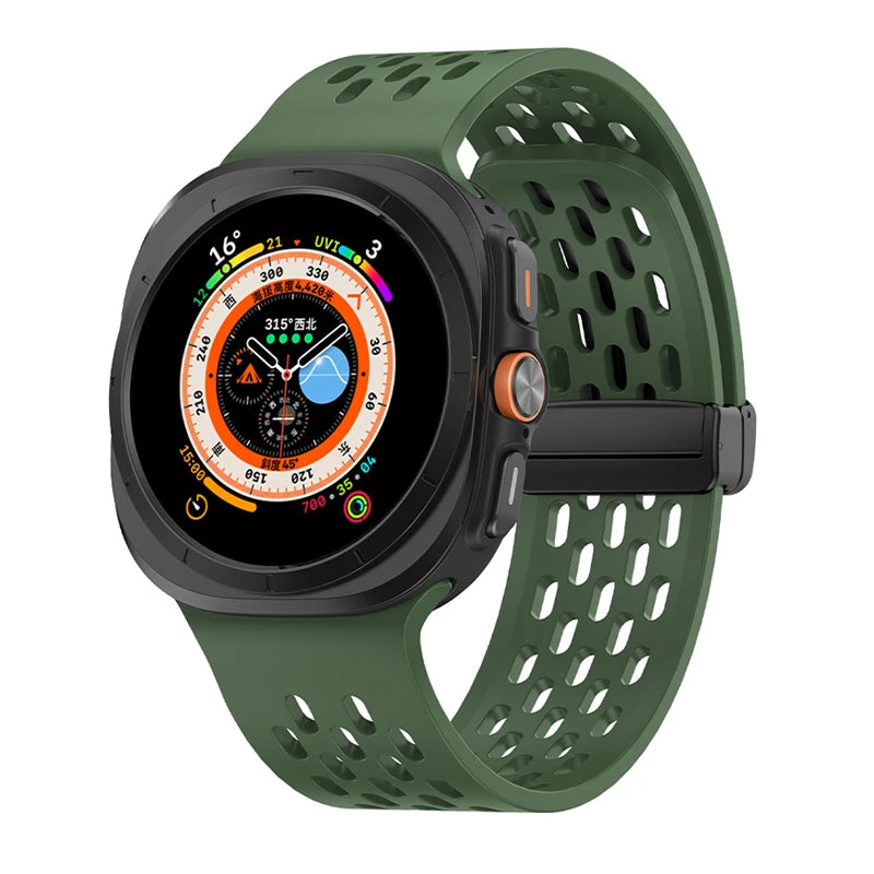 No-Gap Magnetic Silicone Sport Band for Samsung Galaxy Watch Ultra and Samsung Galaxy Watch Ultra (2025)