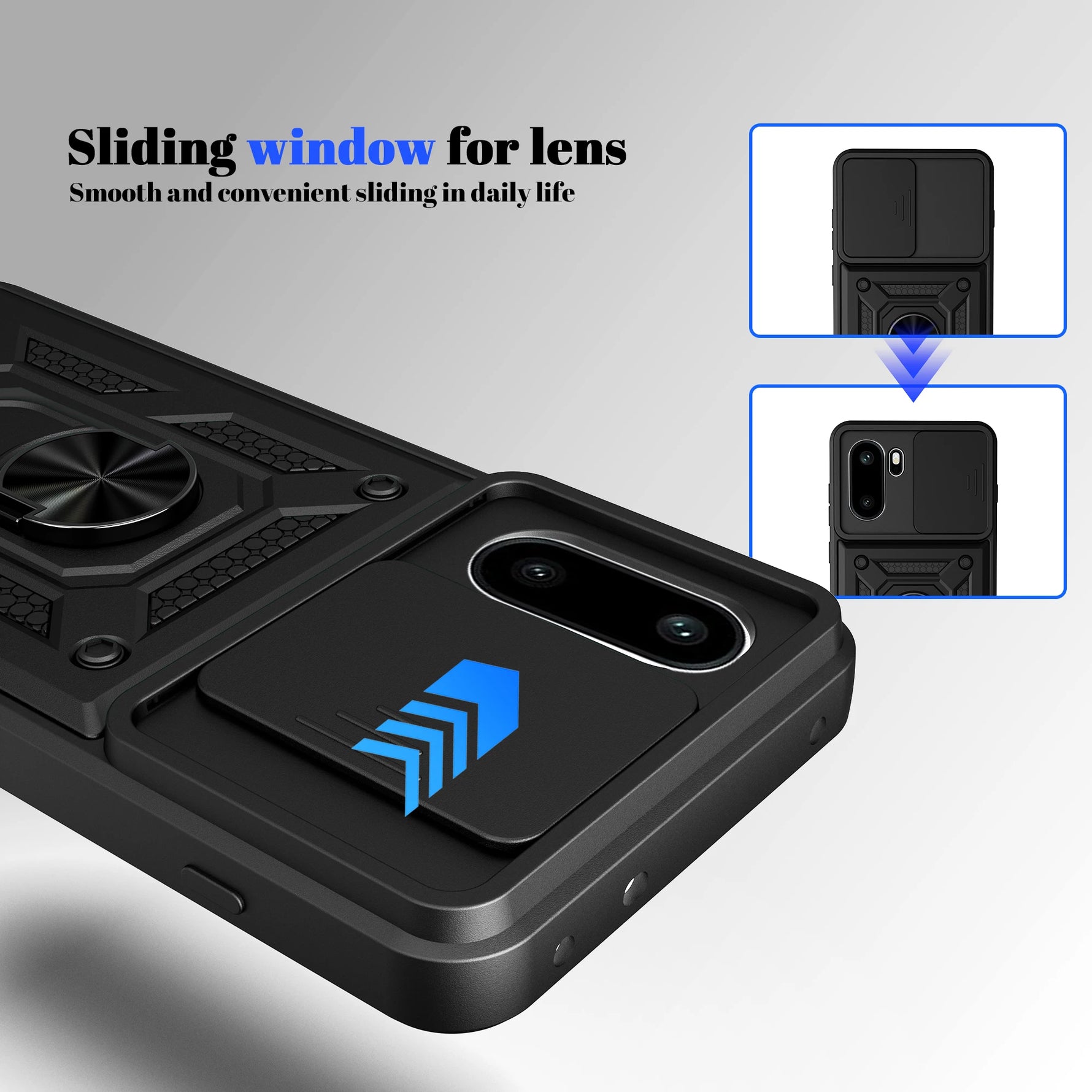OnePlus 15R Rugged Protective Case with Ring Stand