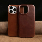 Classic Retro Genuine Leather Case for iPhone 16 Series