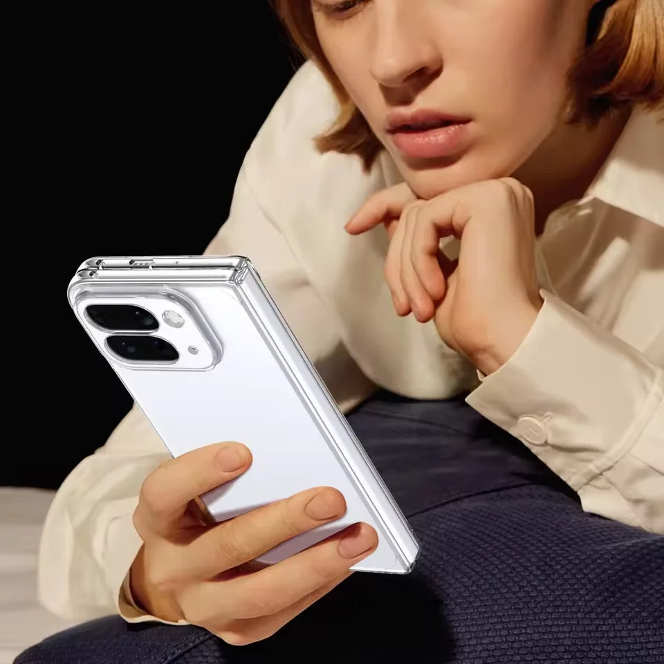 Googel Pixel 10 Pro Fold Clear Case with HD Front Protection Film