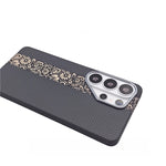 Carbon Fiber Matte Magnetic Case with Raised Lens Protection for Samsung Galaxy S24 Ultra
