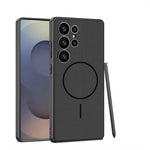 Samsung Galaxy S25 Ultra Magnetic Leather Phone Case with Lens Protection