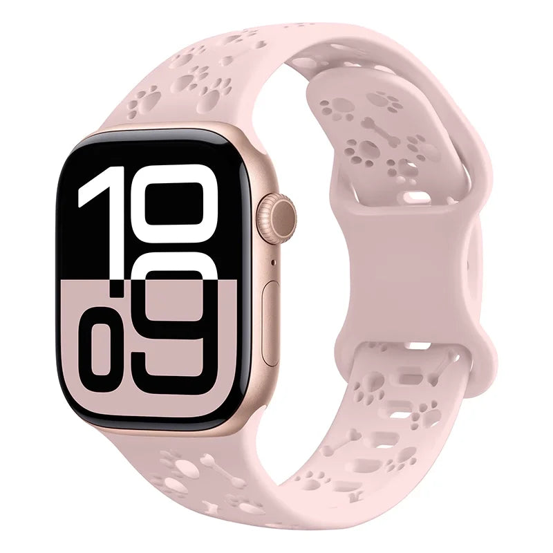 Engraved Silicone Sport Strap for Apple Watch
