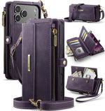 iPhone 17 Series Crossbody Wallet Case with Long Lanyard and Magnetic Flip