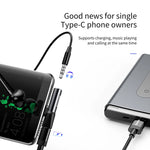 Baseus 2-in-1 USB Type-C to 3.5mm AUX Jack Audio Adapter