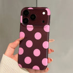 Polka Dot Shockproof TPU Case with Raised Camera Frame for iPhone 18 Series