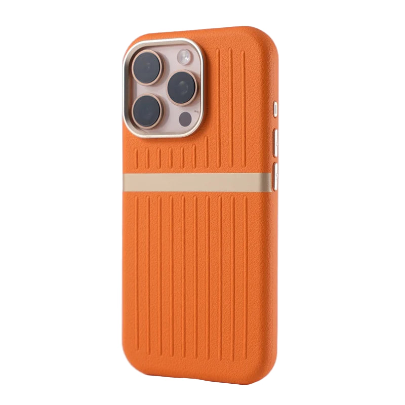 Elegant Suitcase Style PU Leather MagSafe Case for iPhone 16 Series