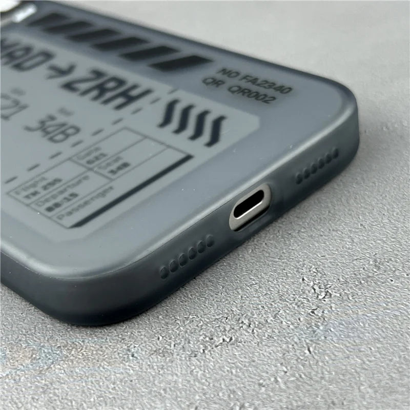 Flight Ticket Style PC+TPU Case for iPhone 17 Series