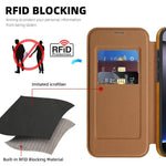 Premium Leather Flip Wallet MagSafe Case for iPhone 15 Series