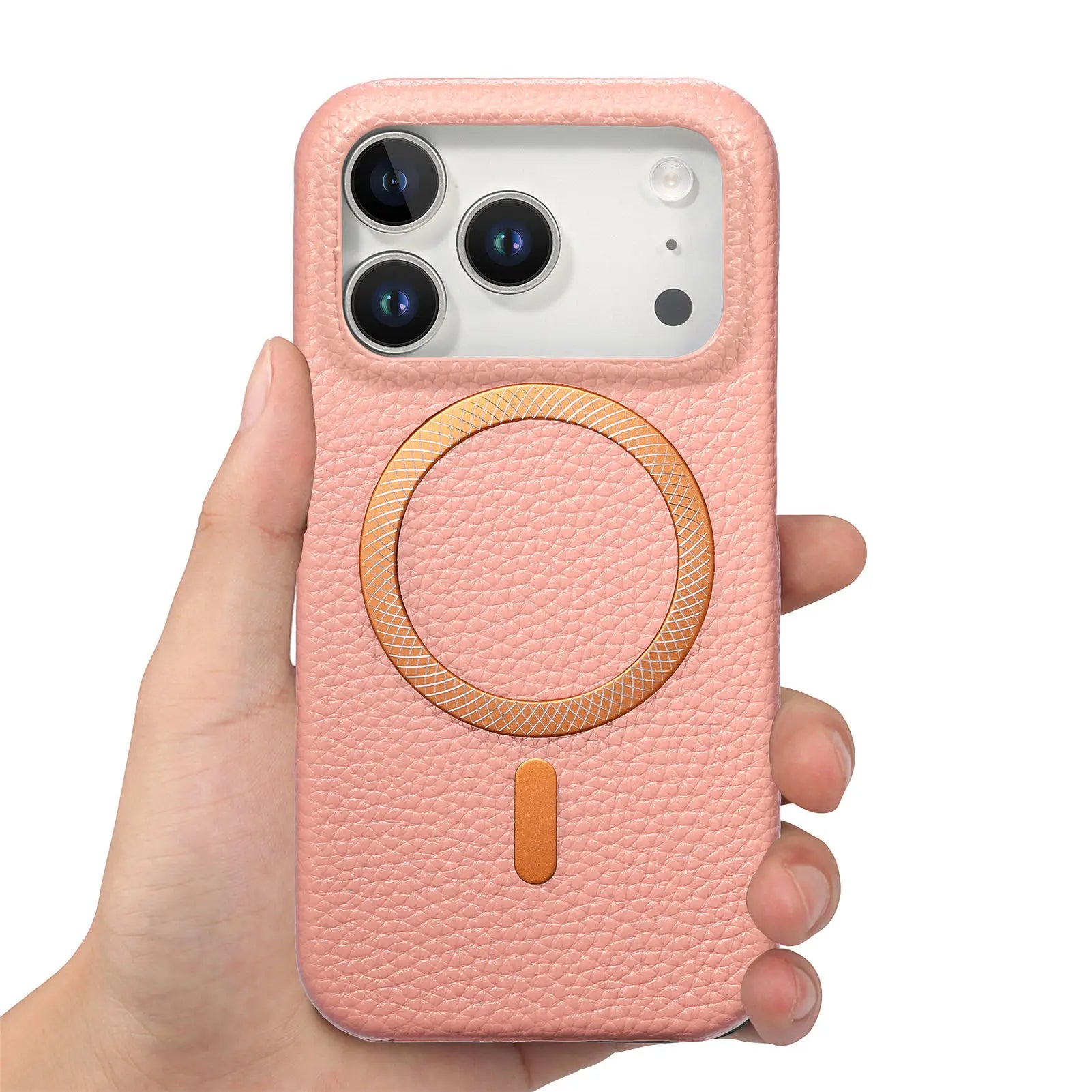 Business Lychee Grain Leather MagSafe Case for iPhone 17 Series