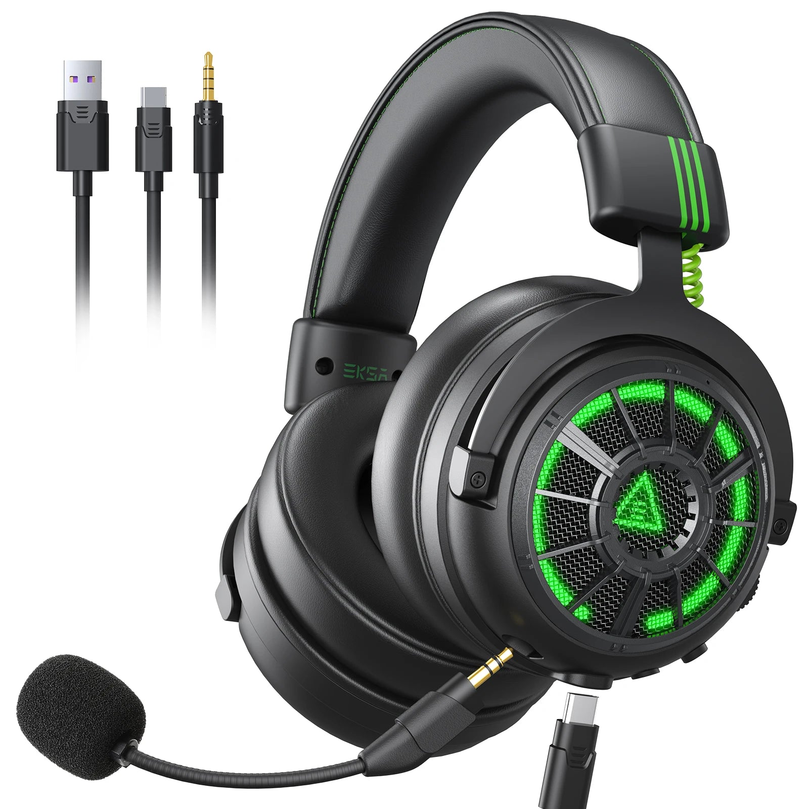 EKSA StarEngine Pro 7.1 Surround Wired Gaming Headset with ENC Mic