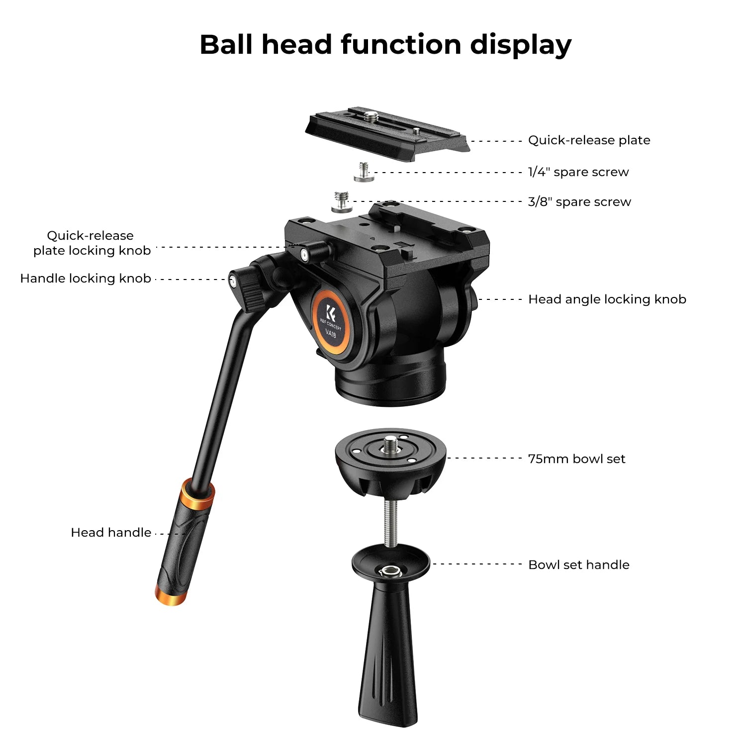 K&F CONCEPT 72-inch Heavy Duty Aluminum Tripod