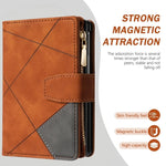 Embossed Leather 9-Card Wallet Case with Detachable Wrist Strap for Samsung Galaxy Z Fold 8