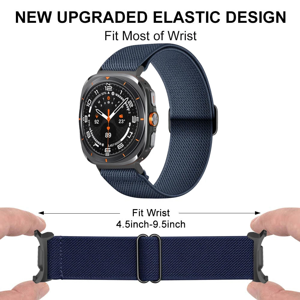 Elastic Nylon Scrunchie Strap for Samsung Galaxy Watch Ultra and Samsung Galaxy Watch Ultra (2025)