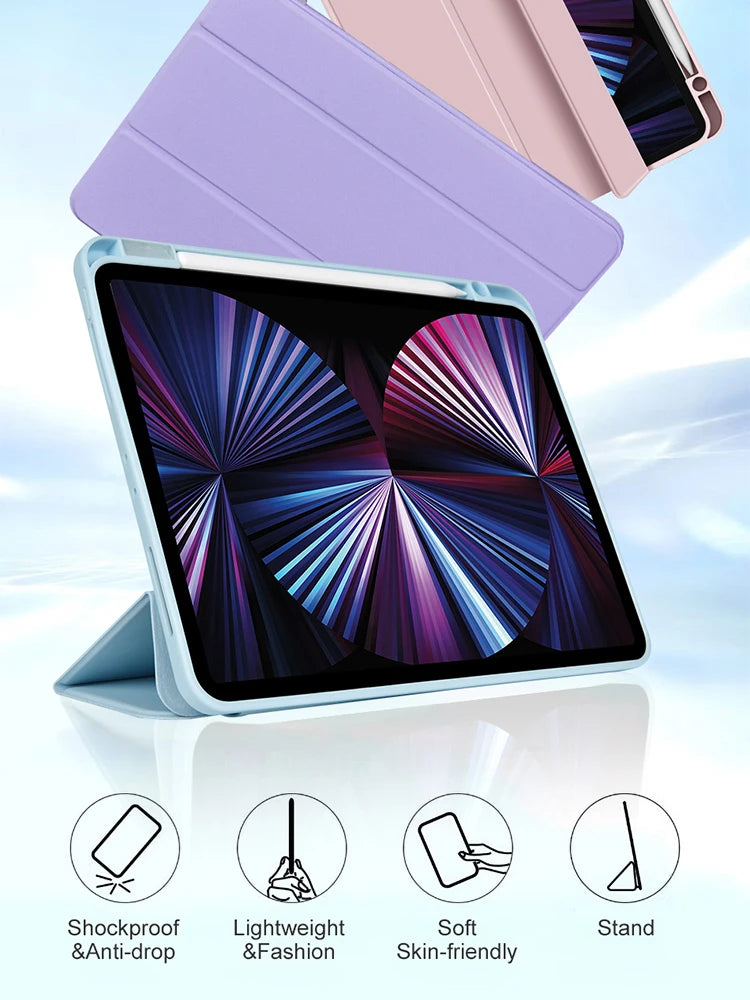 Protective Soft TPU Shockproof Case with Pencil Slot for iPad Pro M4 (2024)